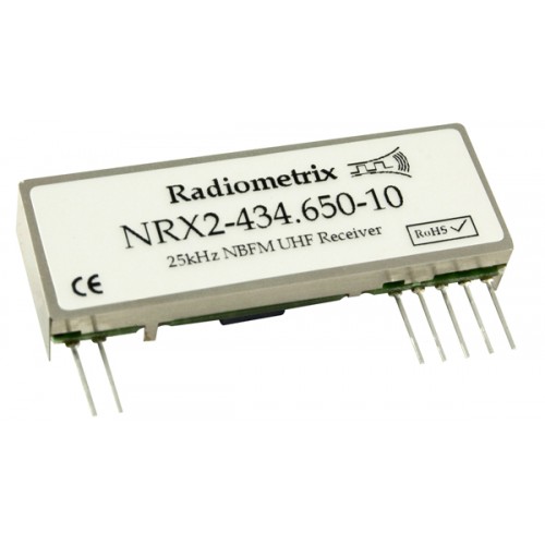 NRX2B-434.650-10 : UHF Narrow Band FM Receiver, 434.650MHz, 10kbps