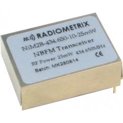 NiM2B-434.650-10-25mW : UHF Narrow Band FM Transceiver, 434.650MHz, 10kbps, 25mW