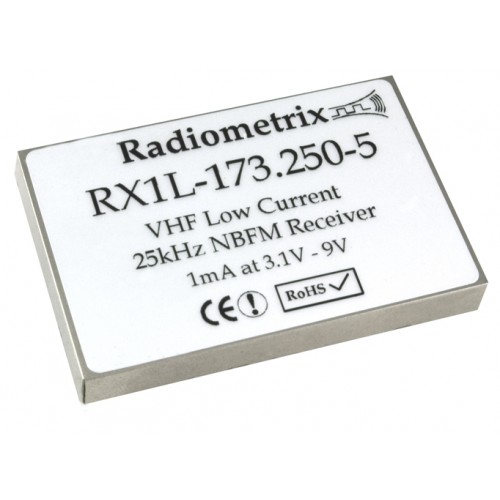RX1L-173.250-5 : VHF Narrow Band FM Low Current Receiver, 173.250MHz, 5kbps